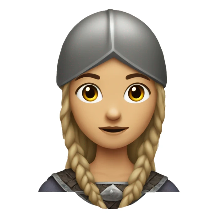 blackhear caucasian viking girl sticker