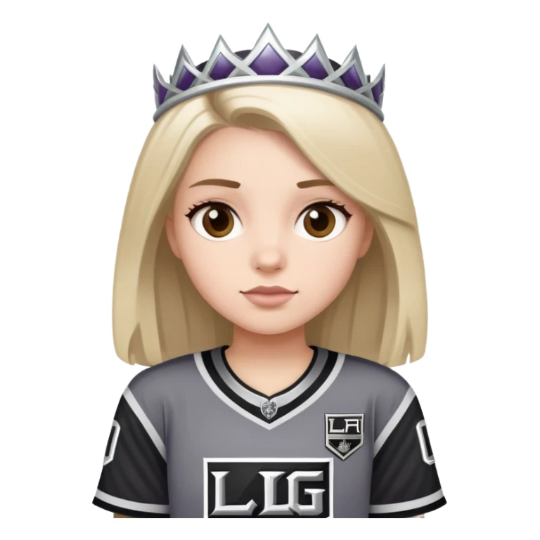 Girl wearing an LA Kings Jersey  sticker