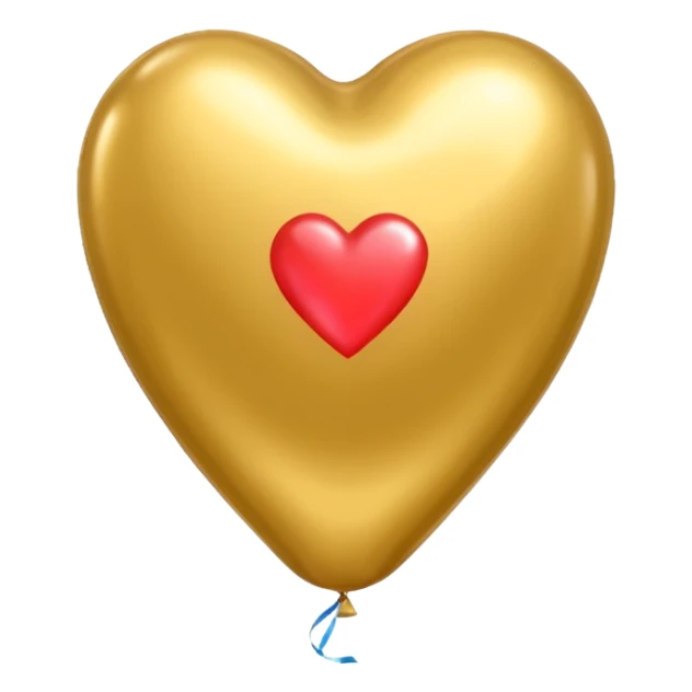 gold-balloon-shaped-like-number-4 with heart sticker