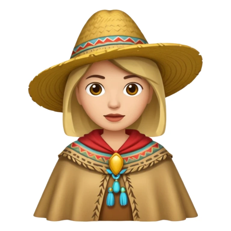 woman with pancho sticker