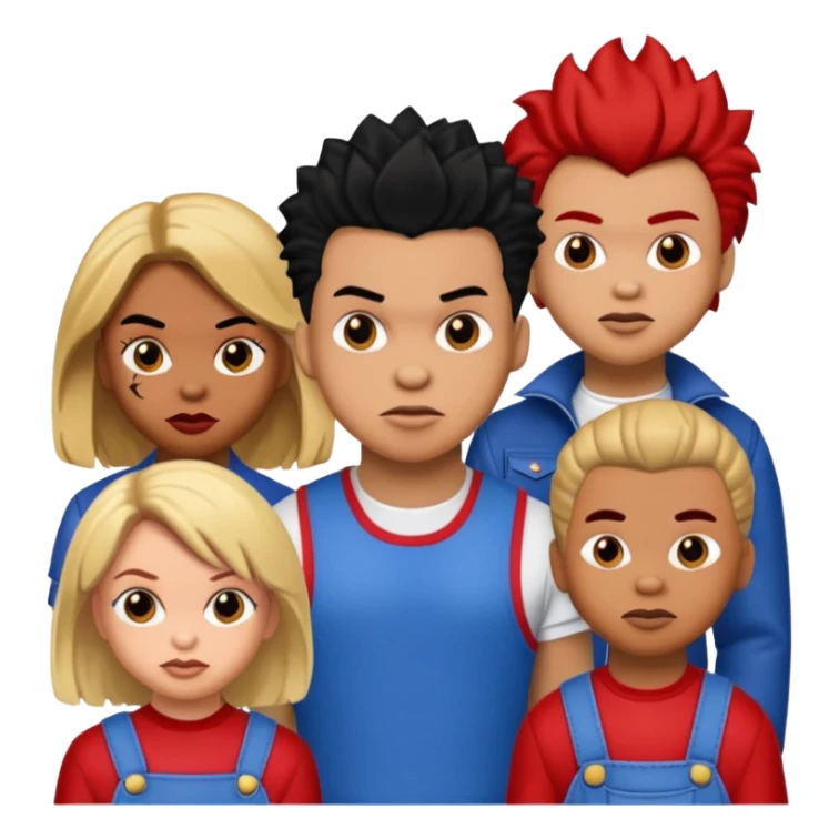 Glam jangle Quale Ricky Shoko, Tay, Tay, Rady Choppa, no Coco V Chucky sticker