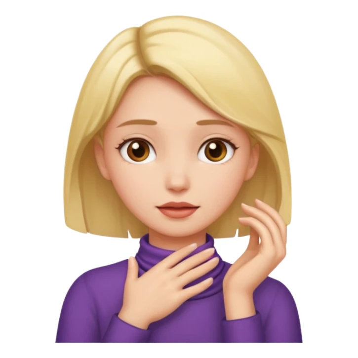 girl with hands to neck sticker