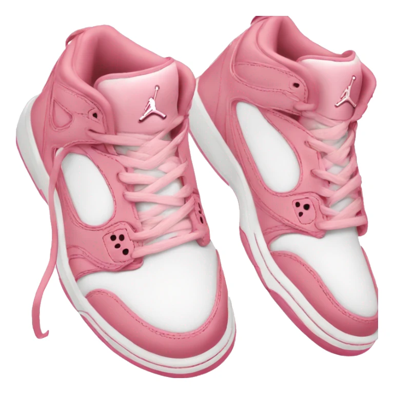 Pink & White Jordan shoes for female sticker
