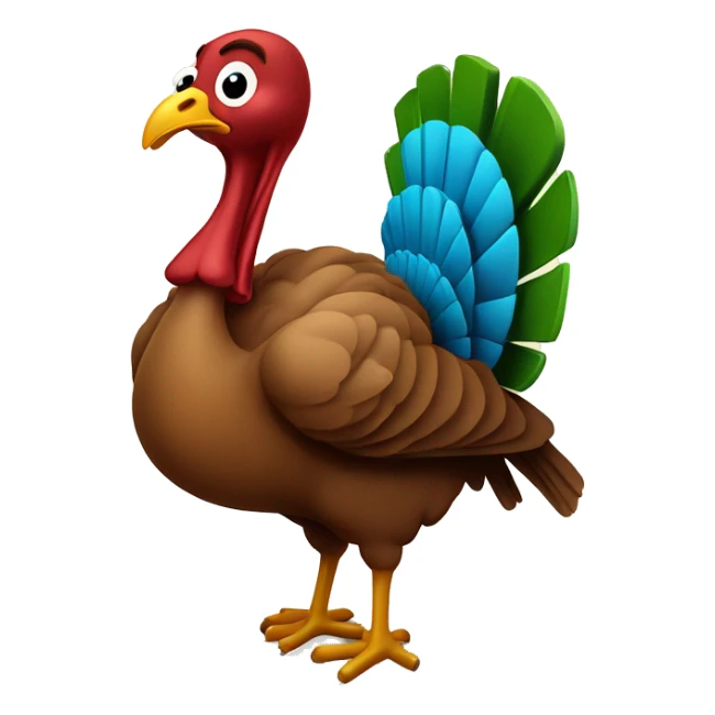 Christian turkey given thanks to God  with Bible in his hand sticker