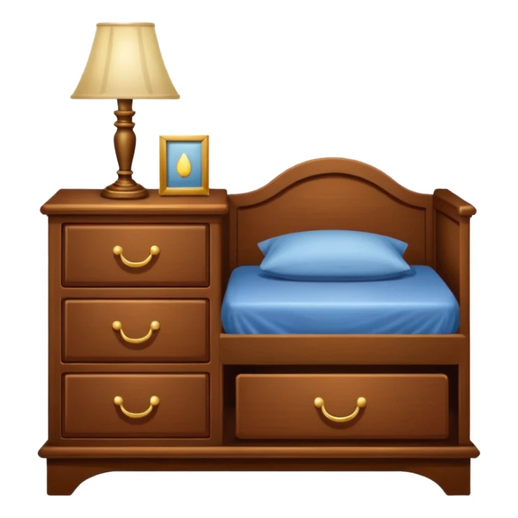 A Cupboard-commode-drawer-night-bed-stand furniture with a night lamp,WİTH BED sticker