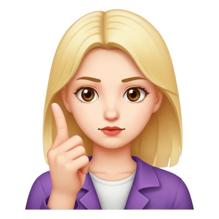 girl with middle finger  sticker