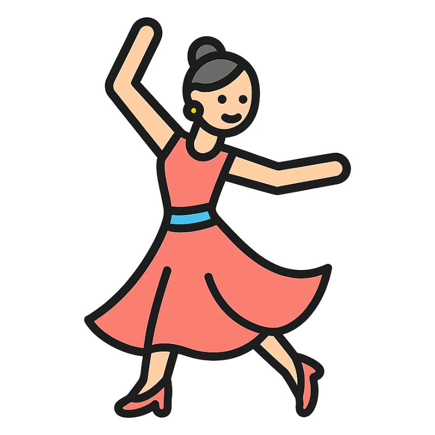 sports ballroom dancing girl sticker