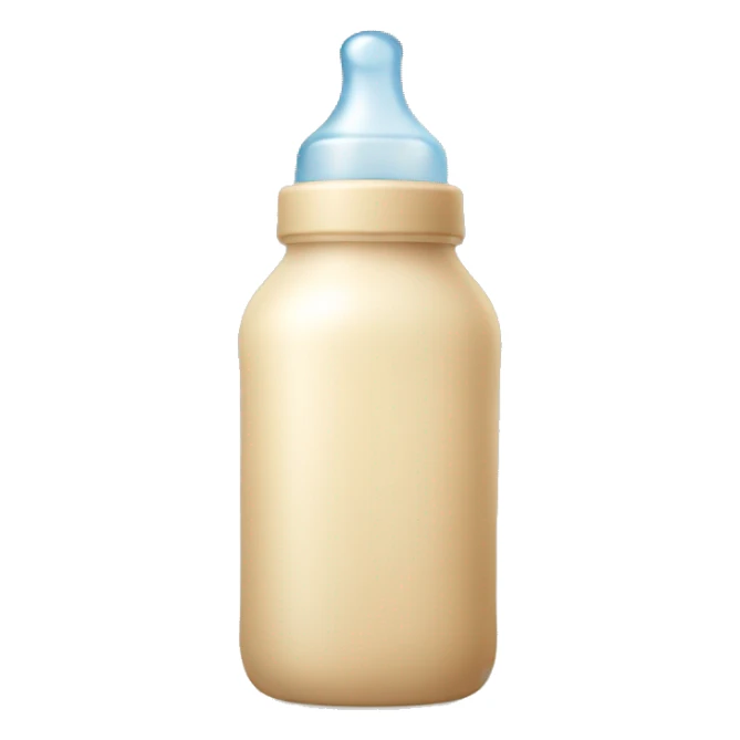 beige baby bottle sticker