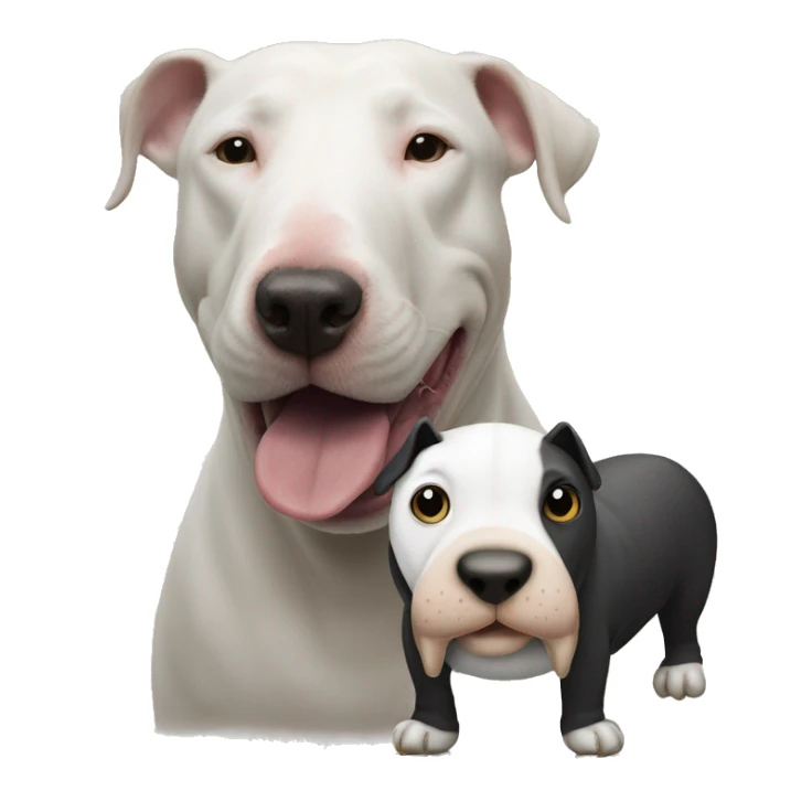 Black and white bull terrier and walrus sticker