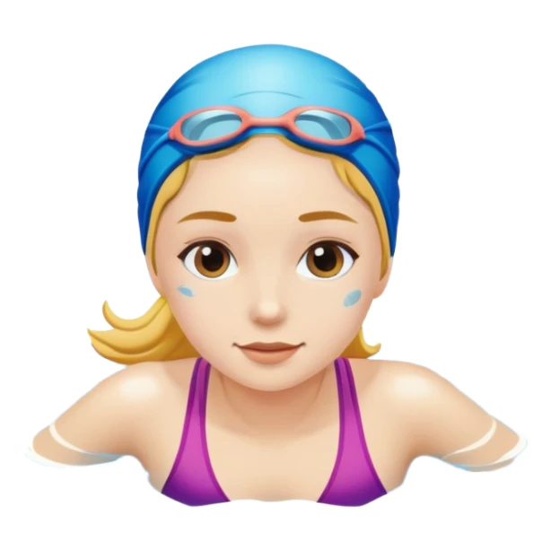 girl swim in the pool sticker