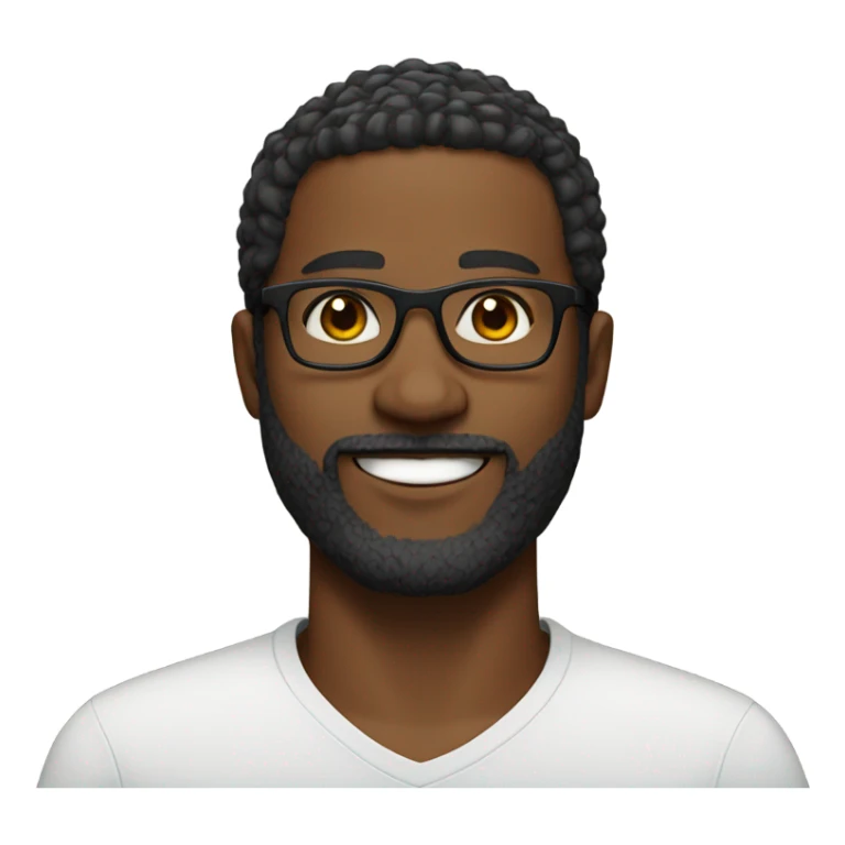 38 year old black man with glasses and beard sticker