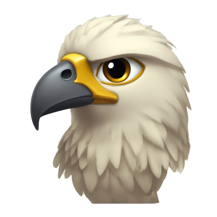 aguia com coração no olho sticker