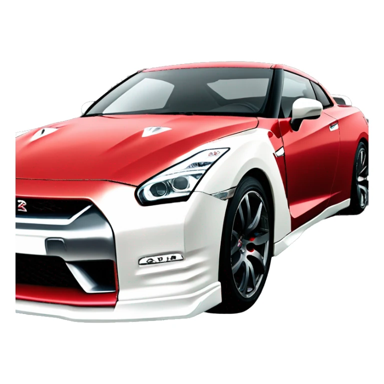White and red Nissan gtr 2024 sticker