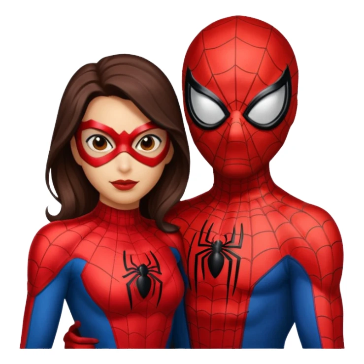 spider man and spider women sticker