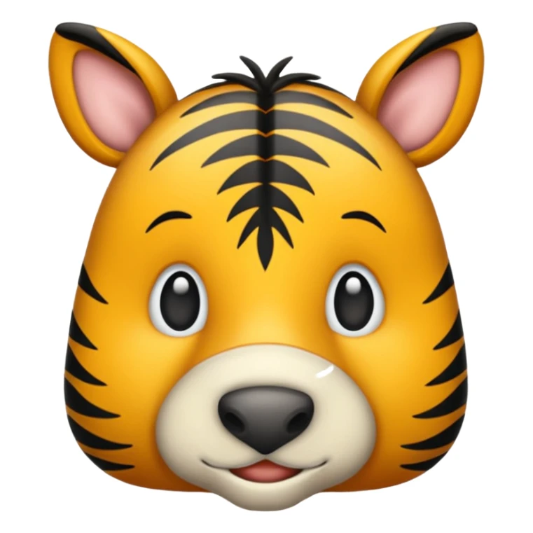 O inimă maro cu linii de zebră sticker