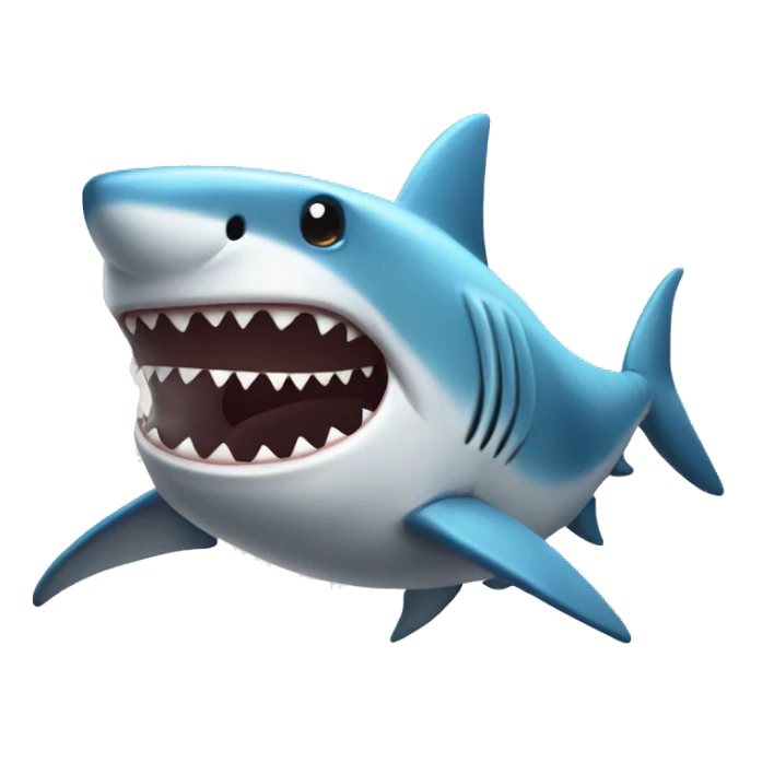 A shark in a fancy dress sticker