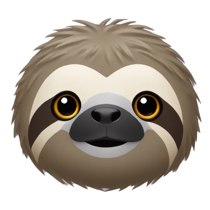 Sloth with a short black mustache on his lip  sticker