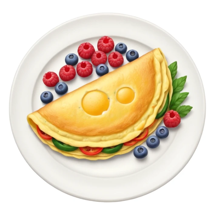 Omelet with vegetables + 1/2 cup berries sticker