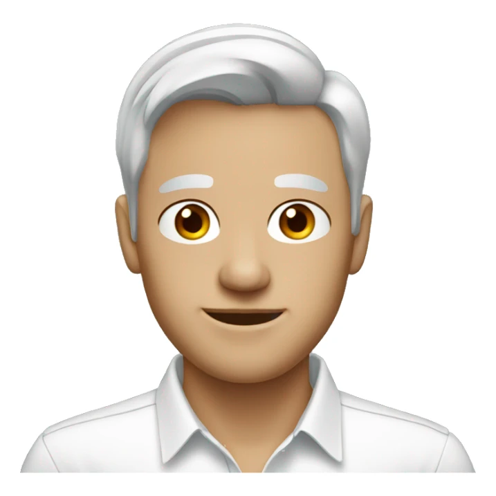 male portrait in white shirt sticker