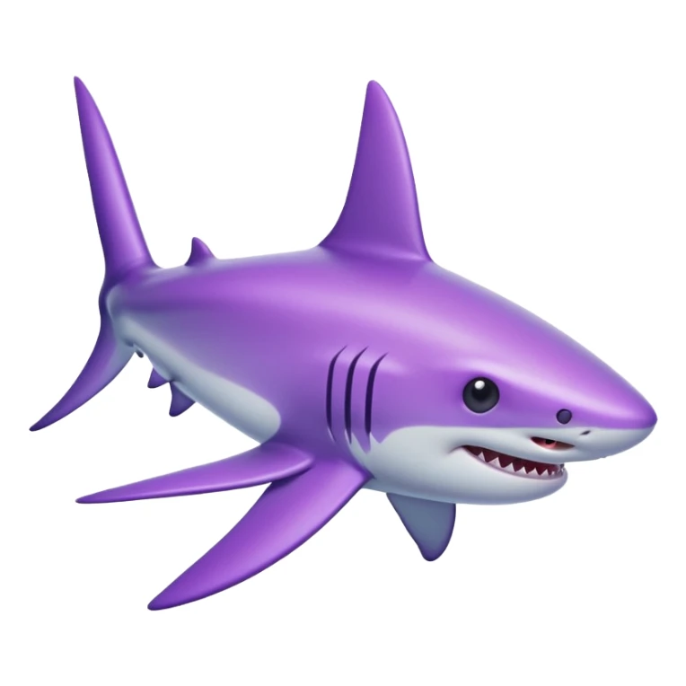 violet shark sticker