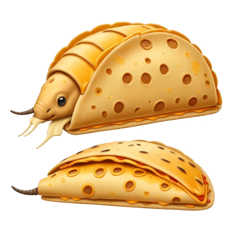 make a blend of a quesadilla and a armadillo sticker