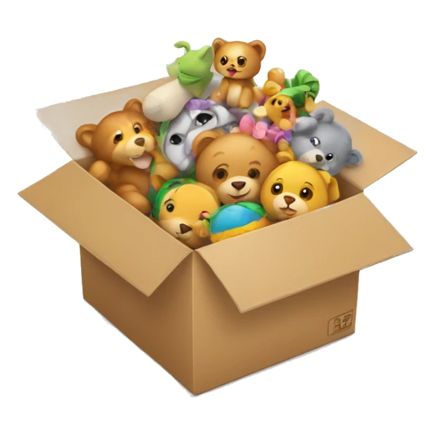 box full of toys sticker
