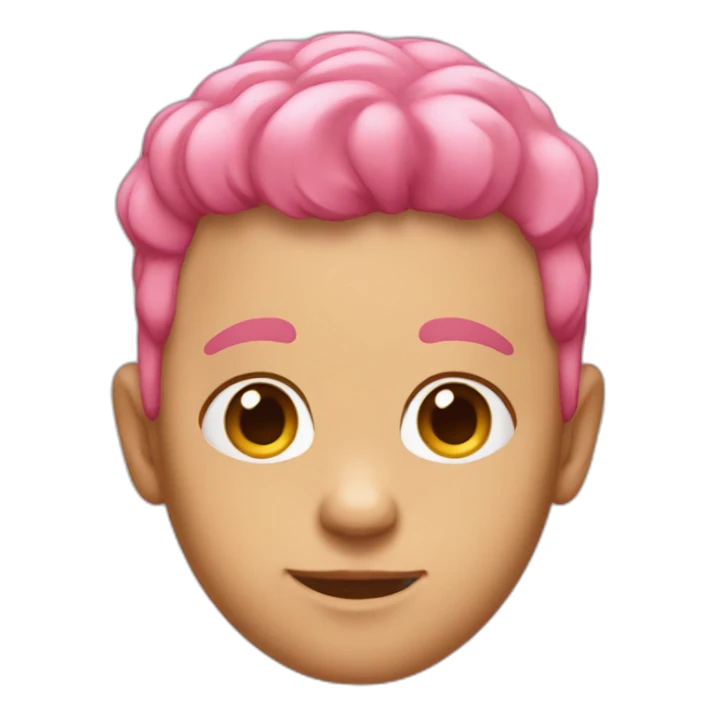 He was born with pink hair sticker