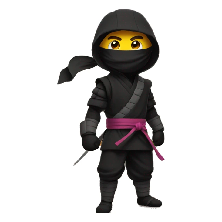 ninja in front of the sunset sticker