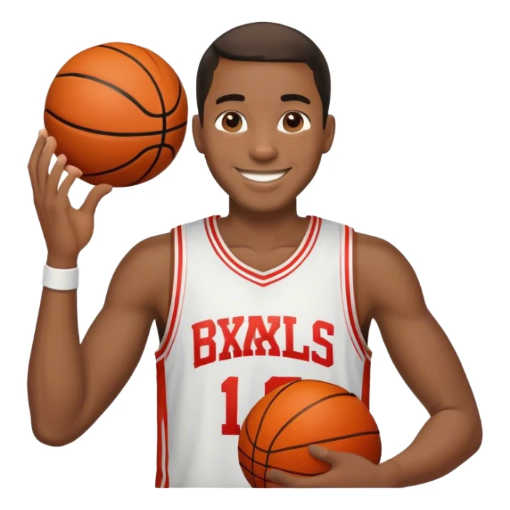 Black guy wearing a basketball shirt sticker