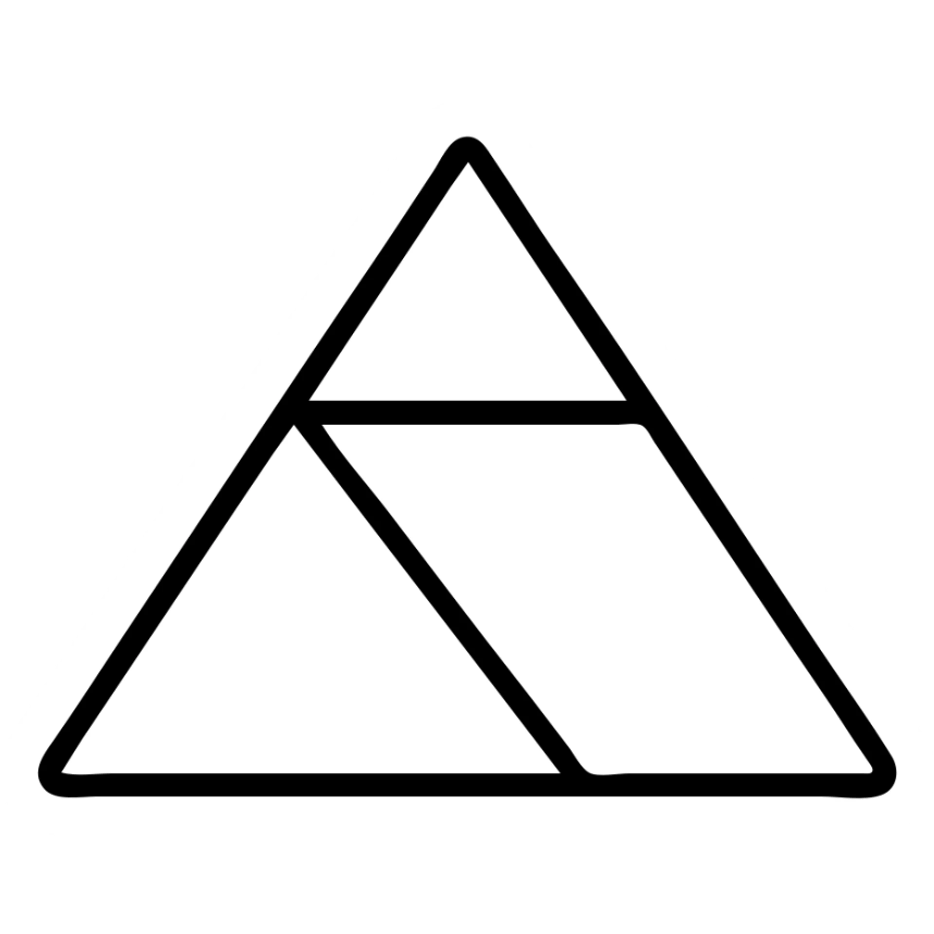 outlined square pyramid icon sticker