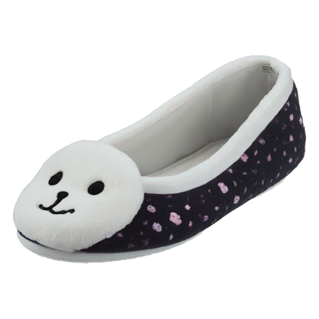 Chaussons ballerines isotoner coquet sticker