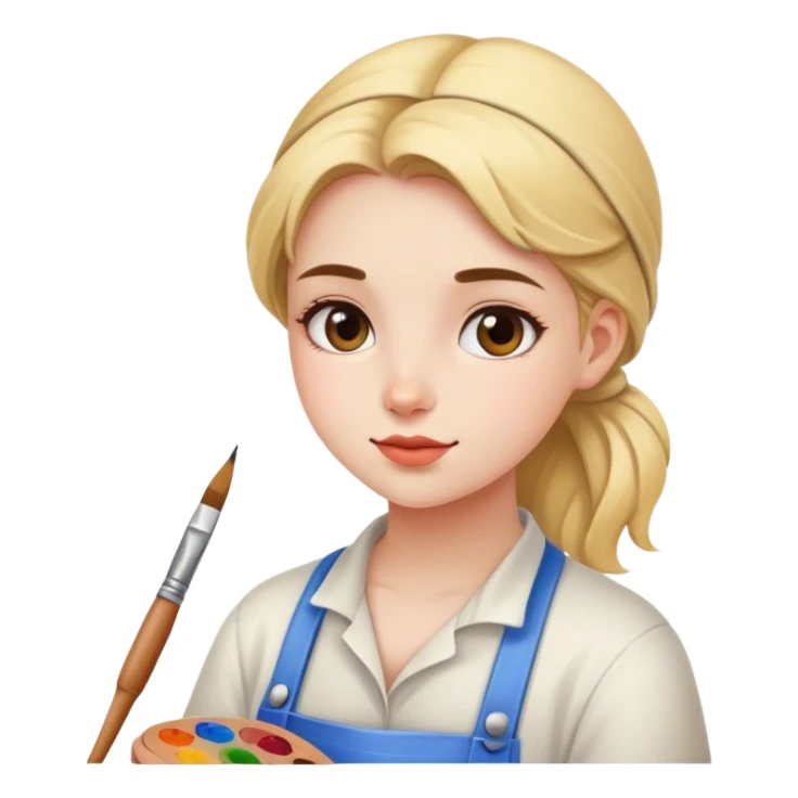 Painter girl sticker
