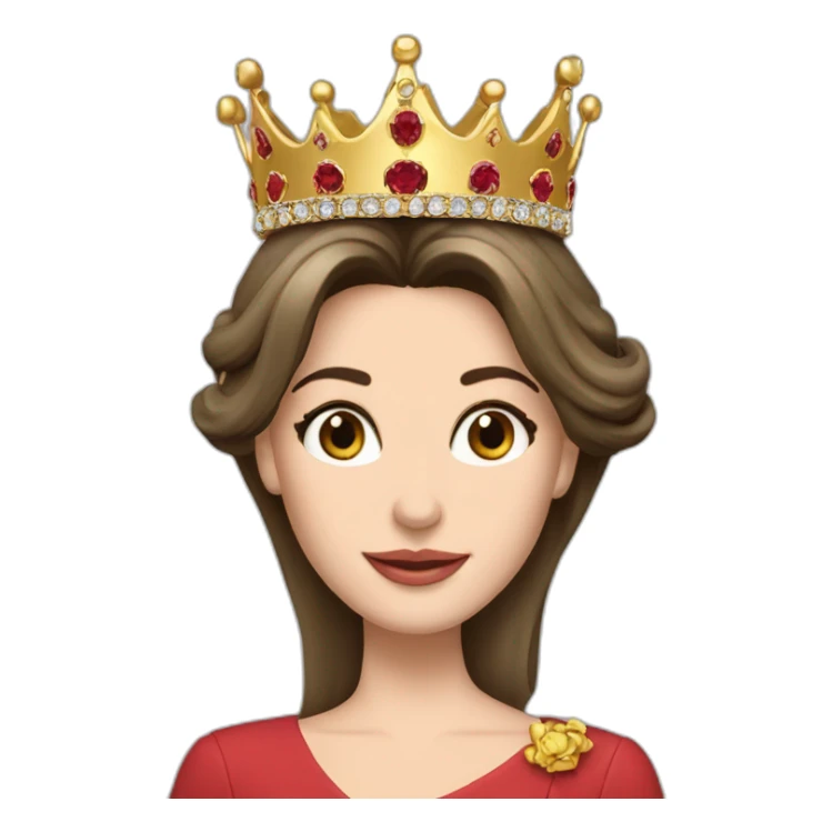reina letizia con su corona de reina sticker