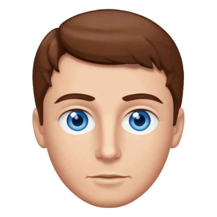 Jack Haley with blue eyes, brown hair sticker