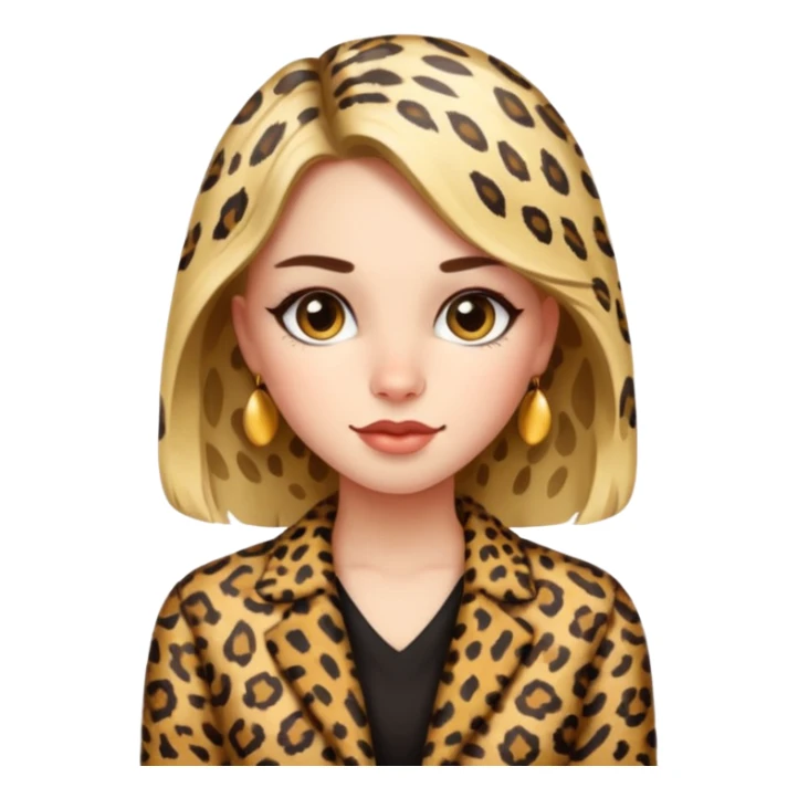 Leopard print girl sticker