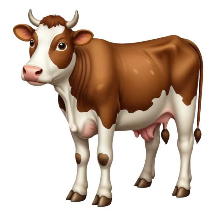 A cow with a Saturn and rings and with bigg feet  sticker