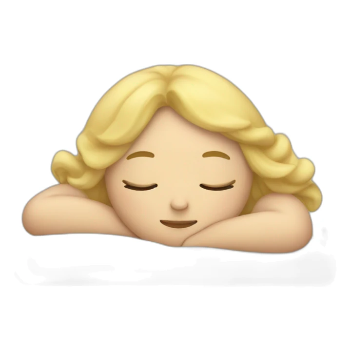 Big blonde girl sleeping sticker