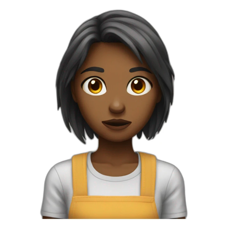 A girl who is hungry and in a bad mood sticker