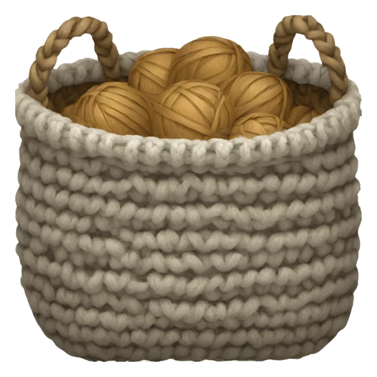 knitted basket sticker