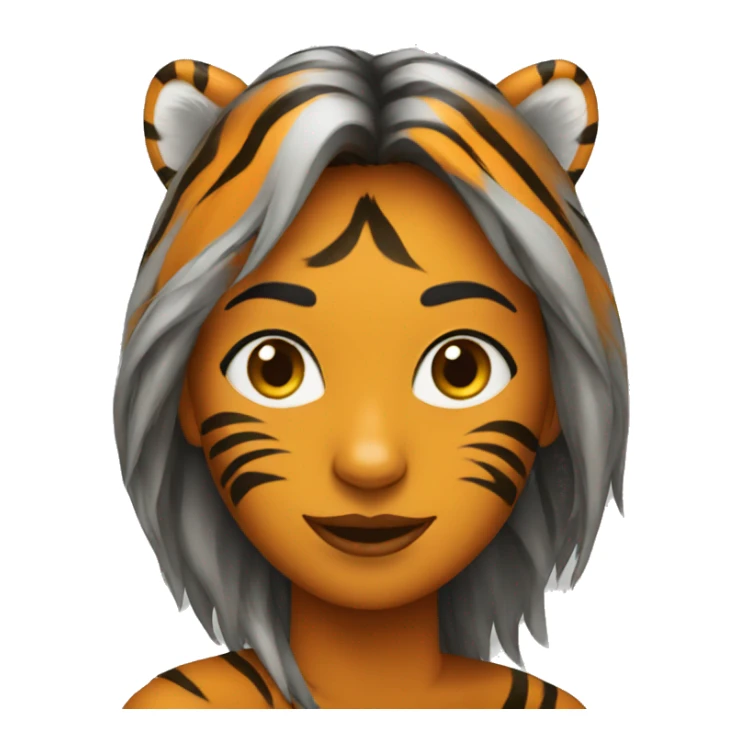 tiger woman sticker