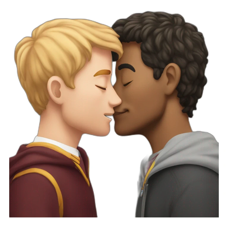 Emoji Harry potter kissing Ron Wesley sticker