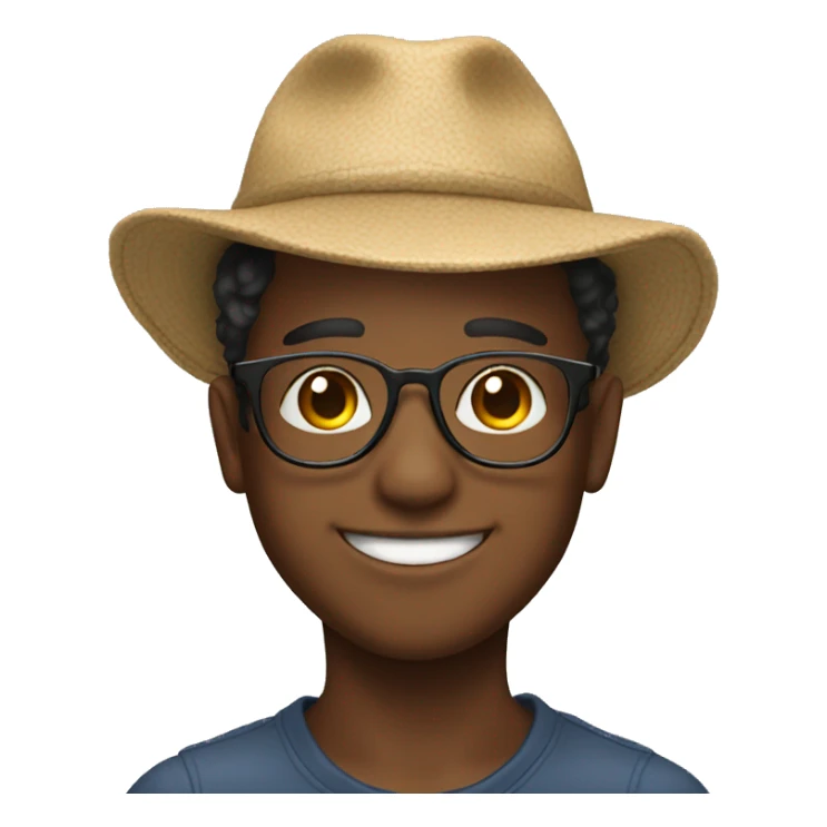 boys with hats and smiles glasses  sticker