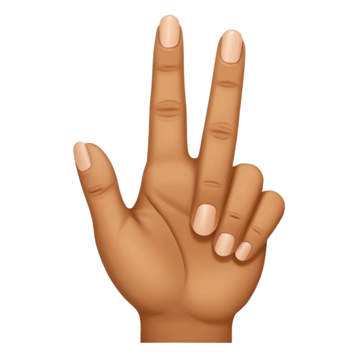 A hand with only the thumb pointy and middle finger raised sticker