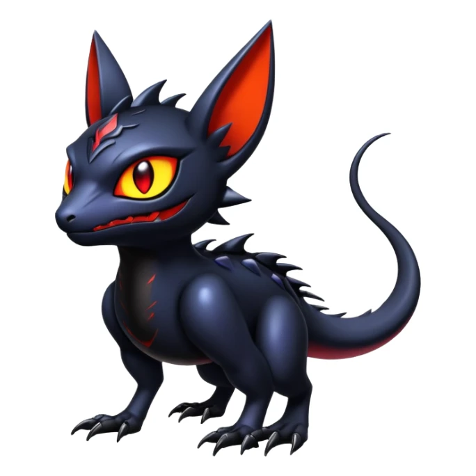 Shiny Epic Badass Gothic Noibat-Salandit-Litten-Hybrid sticker