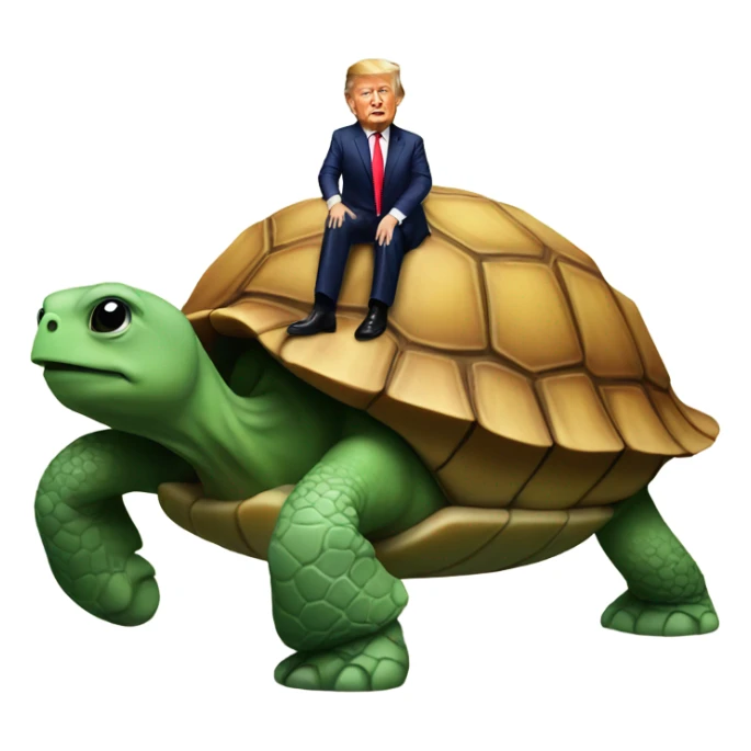 Trump on a turtle sticker