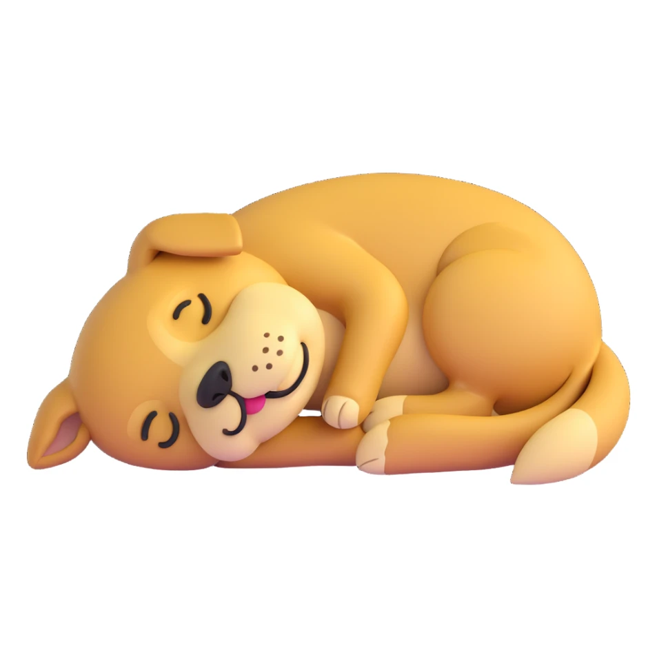 cute golden dog sleeping belly up sticker