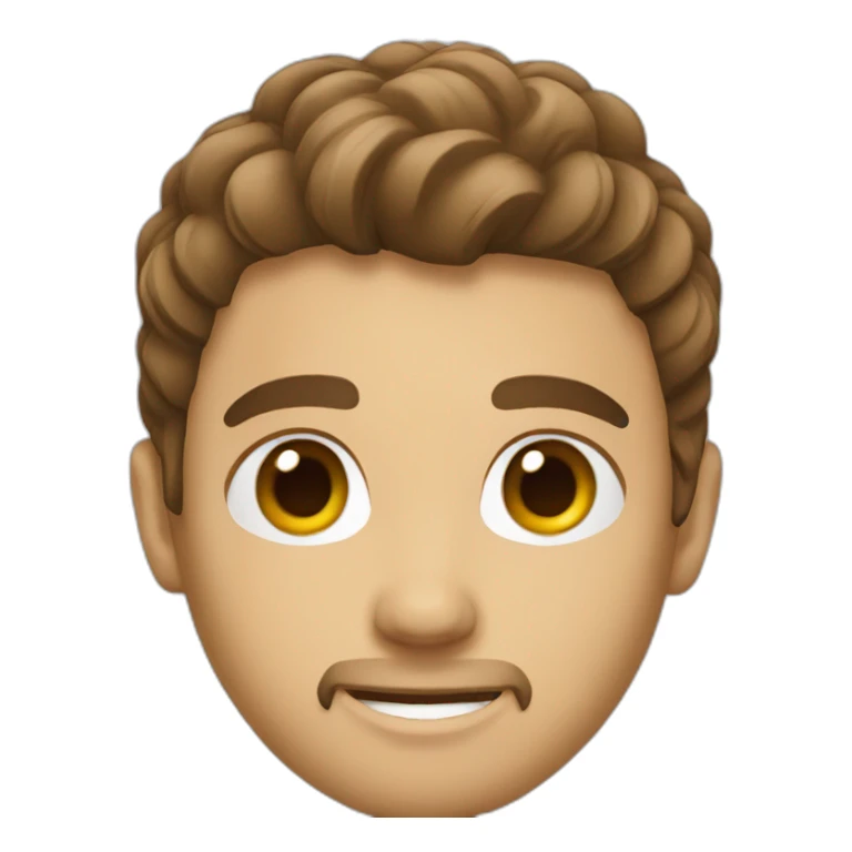 white men brown hair avatar sticker