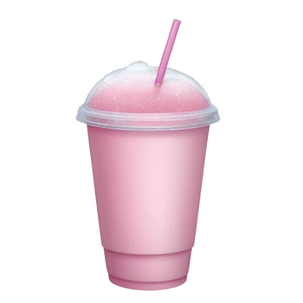 light pink drink in to-go cup ice sticker
