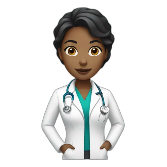 Pretty black female doctor sticker