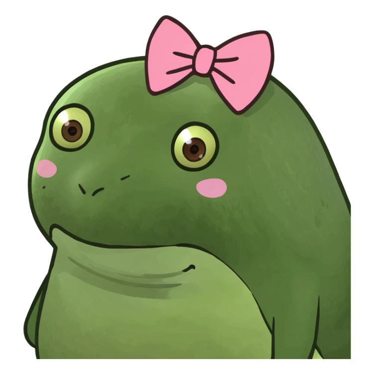 Avocado with a cute pink bow on the head sticker